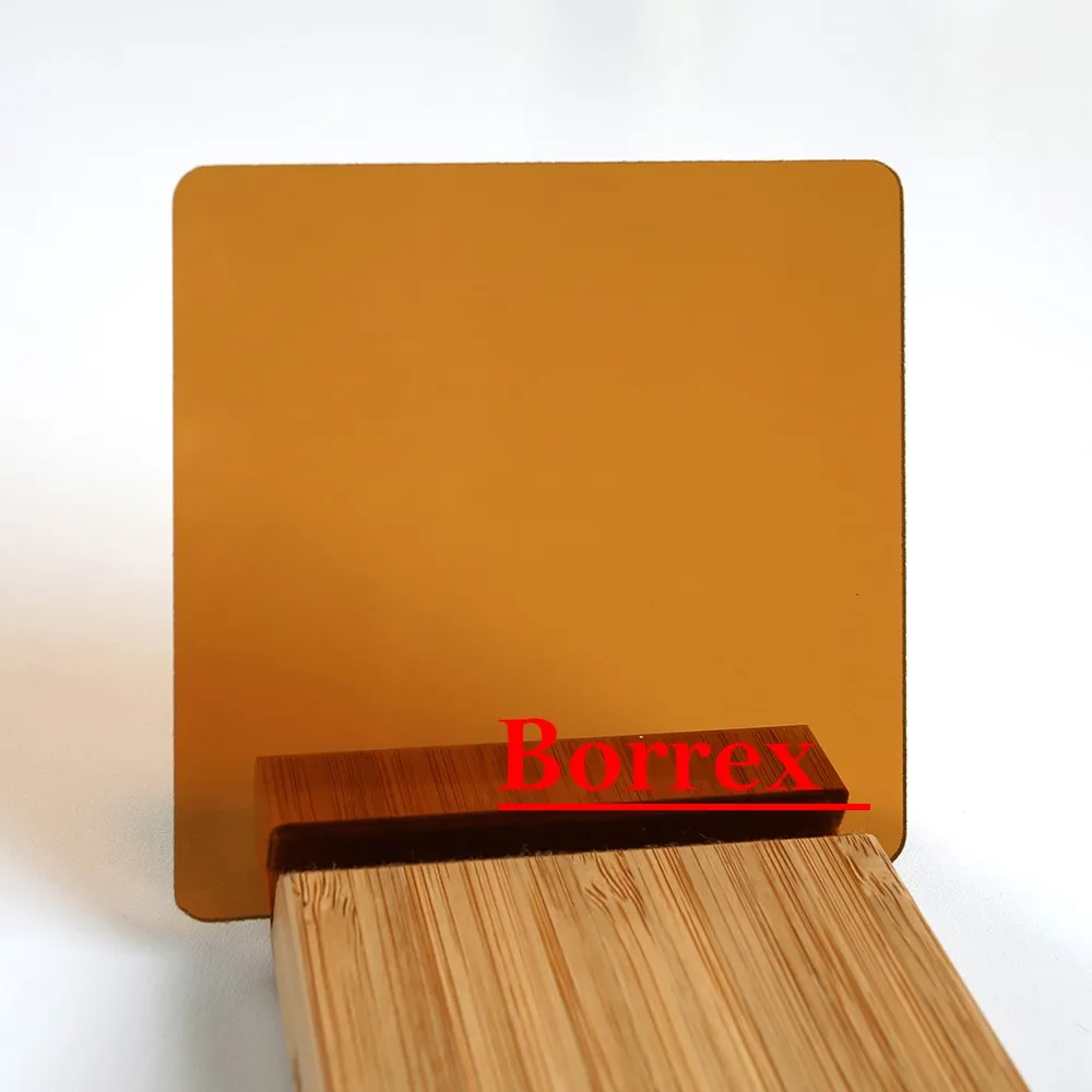 Монолитный поликарбонат Borrex янтарь 8 мм 