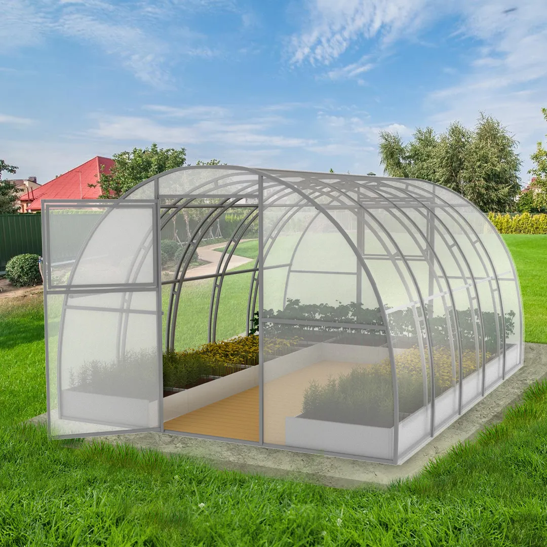 Теплица "Титан" 3х6 м Шаг 65 см с поликарбонатом 