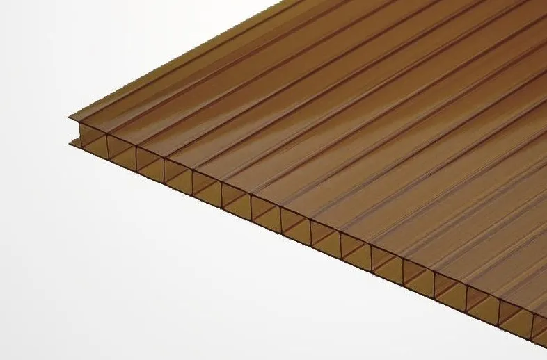 Сотовый поликарбонат 10 мм янтарь 