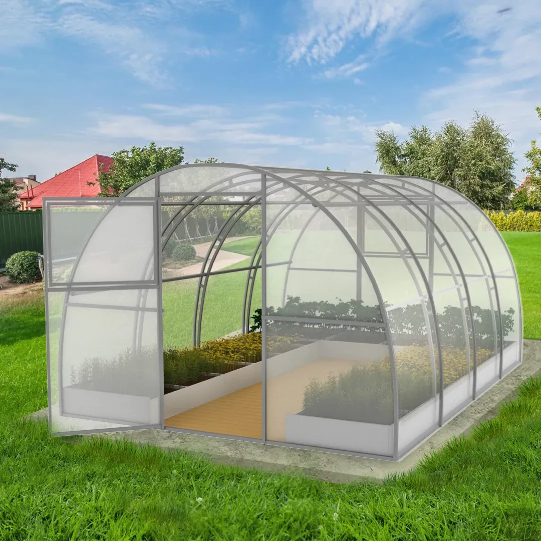 Теплица «Титан двойная дуга» 3х6 м Шаг 1 м 
