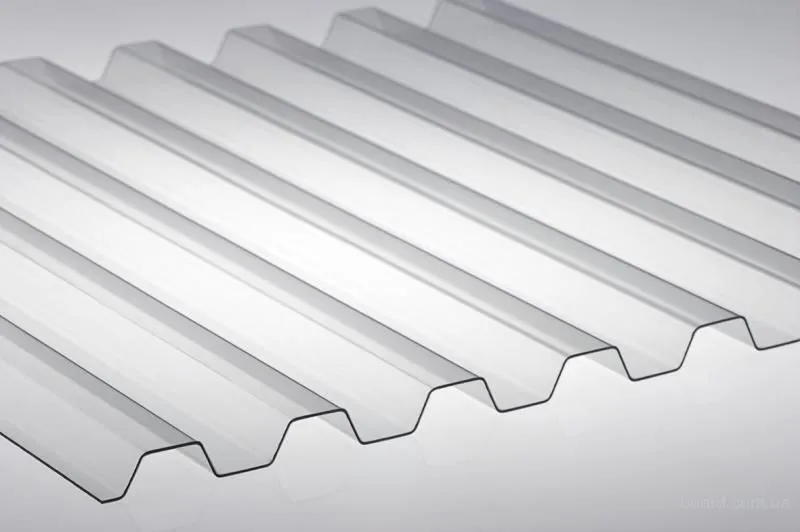 Профилированный поликарбонат прозрачный 0,8 мм 