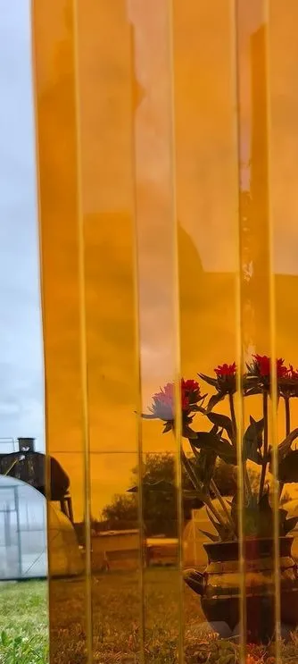 Профилированный поликарбонат янтарь 1,3 мм 