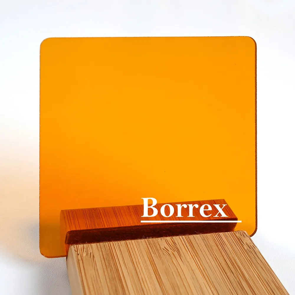 Монолитный поликарбонат Borrex оранжевый 8 мм 