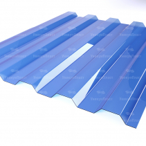 Профилированный поликарбонат 0,8 мм 1,05 х 2 м синий фото