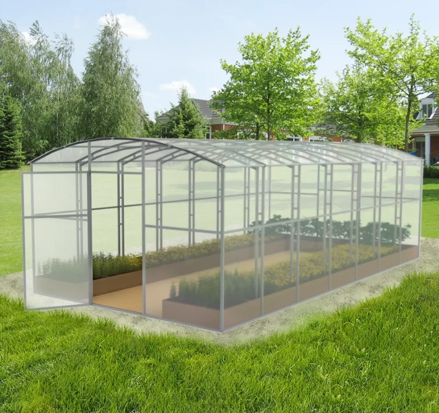 Теплица «Прямостенная» ширина 3 м с шагом 1 м