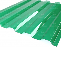 Профилированный поликарбонат 0,8 мм 1,05 х 2 м зеленый фото