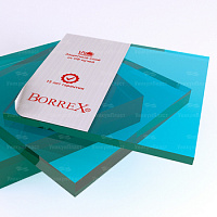 Монолитный поликарбонат бирюза Borrex 4 мм 2,05х3,05 м