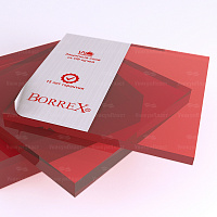 Монолитный поликарбонат красный Borrex 4 мм 2,05х3,05 м
