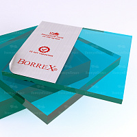 Монолитный поликарбонат бирюза Borrex 15 мм 2,05х3,05 м