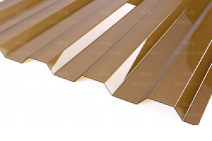Профилированный поликарбонат 0,8 мм 1,05 х 2 м коричневый